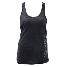 Load image into Gallery viewer, Silver Wave Ladies Burnout Tank - Black - CLEARANCE
