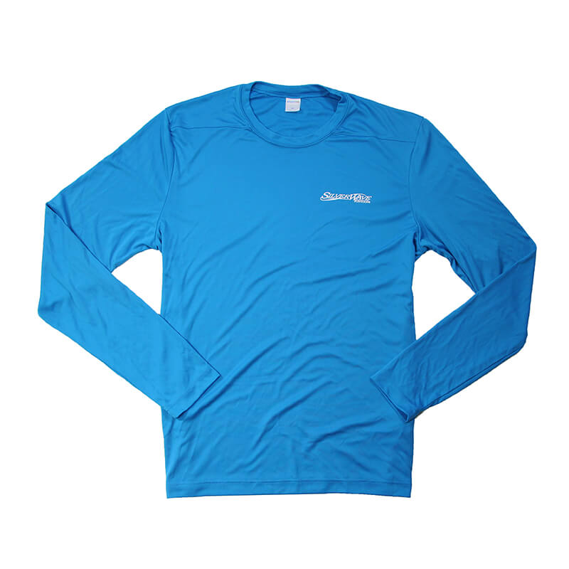 Silver Wave LS Performance Tee - Sapphire