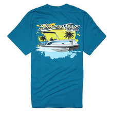 Load image into Gallery viewer, Silver Wave Cruise Tee - Galapagos Blue
