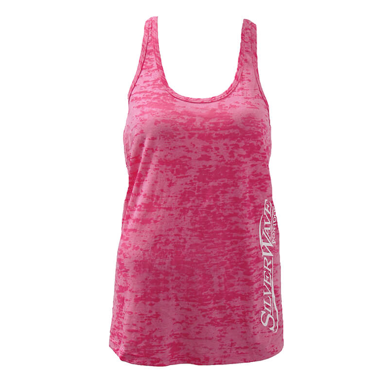 Camiseta sin mangas para mujer Silver Wave Burnout - Rosa intenso 