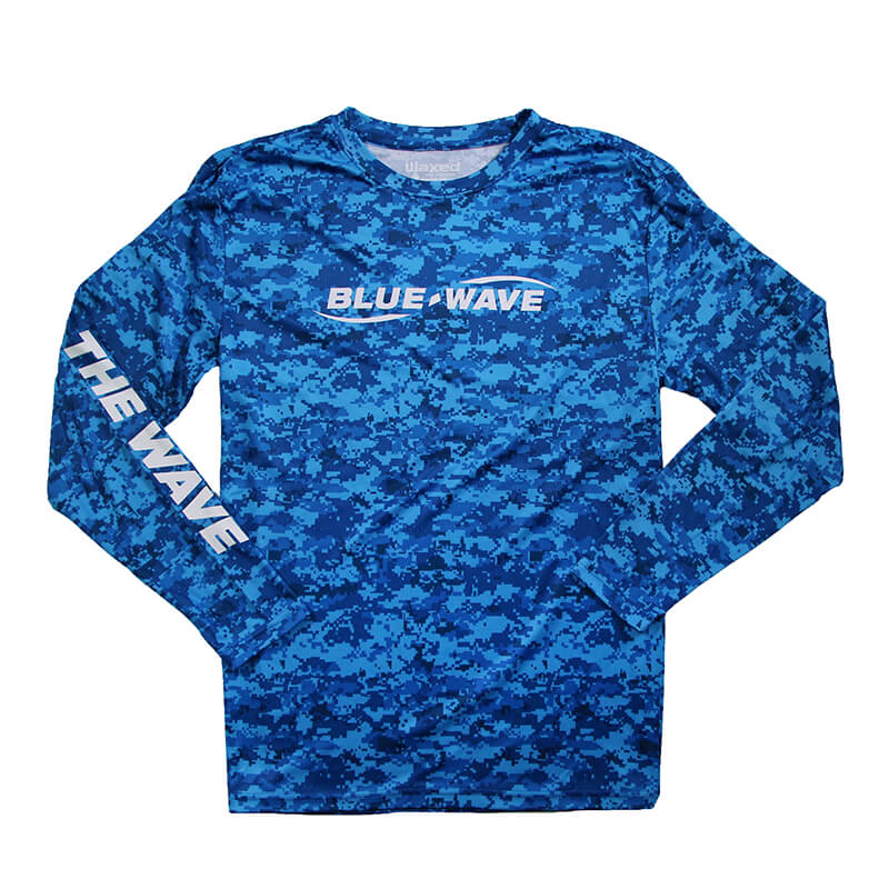 Camiseta Waxed L/S Performance - Azul Océano - LIQUIDACIÓN 