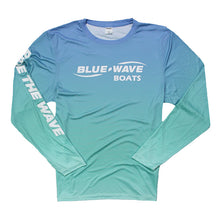 Cargar imagen en el visor de la galería, Camiseta de rendimiento gradiente LS - Blue Mist | verde azulado 
